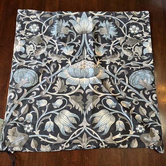 Rejuvenation Morris & Co Pillow Cover Lodden Botanical Print Slate Blue Gray New - Picture 6 of 6